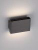 Minimalistyczny srebrny kinkiet LED aluminiowy prostokąt klasyczny podświetlający ścianę LORANCA LE45565 Luces Exclusivas